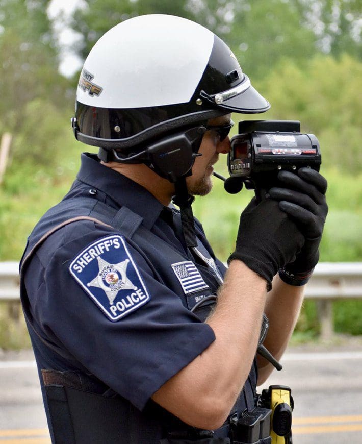 Patrol Officer with Radar Gun